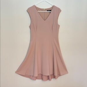 Dkny Pink Fit and Flare Asymmetrical Dress